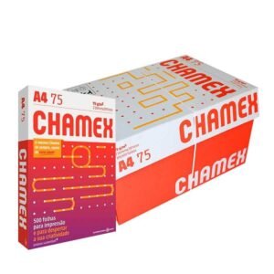 Papel Sulfite A4 Chamex Office 75g 210 x 297mm - Caixa com 10 Resmas - 5000 Folhas