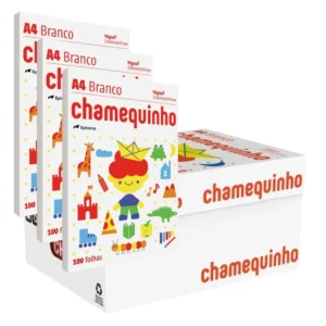 Papel Sulfite A4 Chamequinho 75g 210 x 297mm - Caixa com 50 Resmas - 5000 Folhas